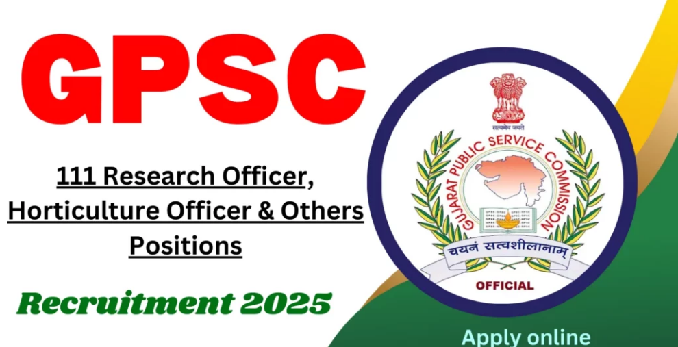 GPSC Recruitment 2025 for Various Posts