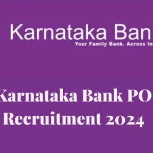 Karnataka Bank PO recruitment