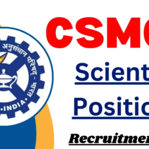 CSMCRI Scientist Recruitment