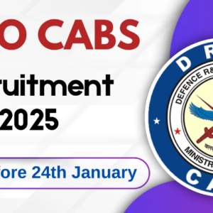 DRDO CABS Recruitment 2025 for 25 JRF vacancies