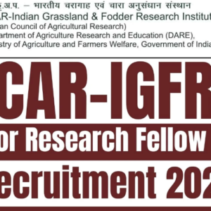 ICAR-IGFRI SRF Recruitment 2025 Notification Out