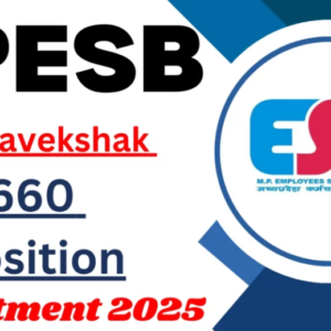 MPESB Paryavekshak Recruitment 2025 Notification for 660 Posts