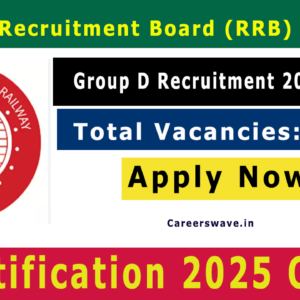 RRB Group D Recruitment 2025 Notification for 32428 Posts