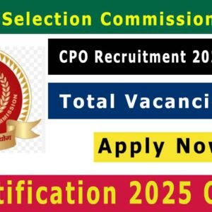 SSC CPO 2025 Notification